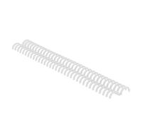 10 Pcs Peignes de Reliure 15 mm 34 Trous, Reliures Spirales en Plastique pour Reliure à Feuilles Mobiles, Relie Entre 120 Feuilles, Anneau de Reliure pour Livre, Carnet, Journal, Scrapbooking (Blanc)