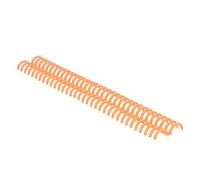 10 Pcs Peignes de Reliure 15 mm 34 Trous, Reliures Spirales en Plastique pour Reliure à Feuilles Mobiles, Relie Entre 120 Feuilles, Anneau de Reliure pour Livre, Carnet, Journal, Scrapbooking (Orange)