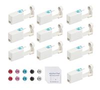 10 Pcs Perceur D'oreille, Kit de Perçage D'oreille Stériles Jetable Pistolet Piercing Oreille Pistolet de Perçage D'oreille Sans Douleur avec Clous D'oreille Kit Piercing Oreille pour Femmes Hommes