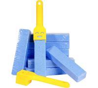 10 Pcs Pierre Ponce WC,Blocs de Nettoyage en Pierre Ponce,Pierres de Nettoyage Remplaçable avec 2 Poignées pour Toilettes Piscines WC Salle de Bain Cuisine Anti-calcaire et Soins des Pieds