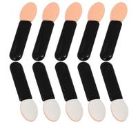 10 Pcs Pinceau à Fard à Paupières Noir en Acrylique | Outil Multiusage, Application Précise, Format Portable, pour Maquillage Quotidien et Soirées, Lot de Dix