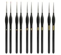 10 Pcs Pinceaux Peinture Acrylique, Détail Pinceau Aquarelle Fin, Pinceaux Aquarelle Peintures Professionnels, Pinceau Fin Peinture Modelisme pour Miniature Figurine Nail Art(5 Tailles)