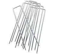 10 Pcs Piquets De Jardin Pelouse Agrafes en Forme De U pour Bâche Anti-Mauvaises Herbes Galvanisés à Chaud Piquets De Fixation pour Jardin Toiles De Paillages Et De Jardinage Grillage Et Filets
