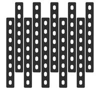 10 Pcs Plaques Perforées, Equerre Metal Perforées, Plaque Perforée, Platine Plaques d'Assemblage Perforée Plates, Connecteur de Réparation de Bois avec 8 Trous Fente (10Pcs-207*24mm)