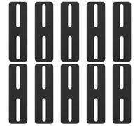 10 Pcs Plaques Perforées, Plaque Perforées, Equerre Metal Perforées, Platine Plaques d'Assemblage Perforée Plates, Connecteurs Plats de Réparation de Bois avec 2 Trous Fente(130 x 40 x 3 mm)