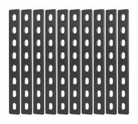 10 Pcs Plaques Perforées, Plaque Perforées, Equerre Metal Perforées, Platine Plaques d'Assemblage Perforée Plates, Connecteurs Plats de Réparation de Bois avec 8 Trous Fente(207 x 24 x 2,7 mm)