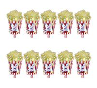 10 pcs Popcorn Party Balloons, Movie Theme Party Decorations, Reusable Aluminum Foil Balloons with Popcorn Design, Lightweight Decor for Birthday Wedding Christmas Photoshoots and