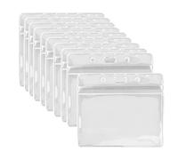 10 Pcs Porte Carte Transparent, Badge Transparent Plastique, Imperméable à l'eau des Porte-Badges, Étui pour Cartes d'identité, pour Carte d'étudiants, Carte de Visite, Carte Bus, Exposition