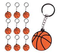 10 Pcs Porte-clés de Mini Basketball Porte-Clés de Faveur de Basketball Balles Anti-Stress de Basketball Cadeau d’Équipe de Basketball Ballons de Sport Remplissage de Sacs de Cadeaux pour Fête