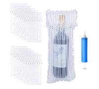 10 PCS Protecteur de bouteille de vin Pack,Emballage Gonflable de Douilles,Conception de protection de colonne d'air indépendante,choc Sacs d'emballage pour une expédition sûre avec pompe réutilisable