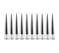 10 pcs Punk Spikes Spikes pour vêtements, Spike et Studs Silver Cone Spikes Punk Bullet Grands rivets en cuir pour projets d'artisanat en cuir Décoration de vêtements 7 mm(argent)