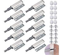 10 PCS Push to Open Aimant Poussoir Porte Placard Loquet Magnetique,Tampon Amortisseur,Ouvre et Ferme avec Pression pour La Porte de L'armoire,Tiroir,Meuble et Placard