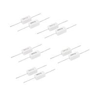 10 Pcs Résistances Fixes 5W Watt 5 Ohm J Résistances De Puissance En Ciment Céramique Résistance Blanc Composants consommateurs d'énergie