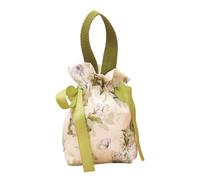 10 Pcs Retro Floral Print Candy Bag Chocolate Favour Bags Portable Cloth Wedding Party Drawstring Pour Bonbons