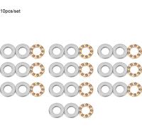10-pcs roulements à billes de poussée miniatures de haute précision en acier plat (F5-12m 5x12x4mm)