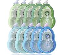 10 PCS Rubans Correcteurs,BetterJonny 10mx5mm Souris Correcteur Blanc avec Capuchon Protecteur Correcteur Souris Rouleaux de Correction Roller Correcteur pour Papeterie Fourniture Scolaire (Vert+Bleu)