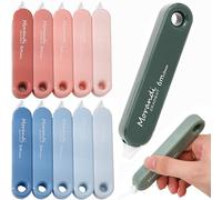 10 PCS Rubans Correcteurs,BetterJonny 5mx5mm Souris Correcteur Blanc avec Capuchon Protecteur Correcteur Souris Rouleaux de Correction Roller Correcteur pour Papeterie Fourniture Scolaire (Rouge+Bleu)