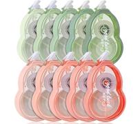 10 PCS Rubans Correcteurs,BetterJonny10mx5mm Souris Correcteur Blanc avec Capuchon Protecteur Correcteur Souris Rouleaux de Correction Roller Correcteur pour Papeterie Fourniture Scolaire (Vert+Rose)
