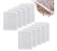 10 Pcs Sacs en Maille d'Aquarium, Sacs Filtrants en Maille de Médias, Sacs Filtrants en Maille d'Aquarium, Sacs Filtrants Réutilisables pour Aquarium, pour Charbon Actif D'aquarium, Charbon de Bois