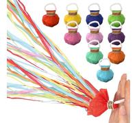 10 Pcs Serpentins Multicolore Lancer Serpentins Party Poppers Pas de Gâchis Crackers Poppers Serpentin de Fête Décor en Papier pour Fête Anniversaire Nouvel An Festival Célébrations Remise (Style B)