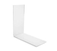 10 pcs. Serre-livres ECO (4.0 à 7.0 x 14.0 x 14.0 cm) Serre-livres angulaire, support pour petits livres, livres de poche CD en PLEXIGLAS original (paquet de 10)