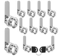 10 pcs Serrure Boite aux Lettres 20mm, Verrou Boite aux Lettres avec Clés, une clé Contrôle Toutes les Serrures, Adaptées aux Epaisseurs de Porte Jusqu'à 16 mm