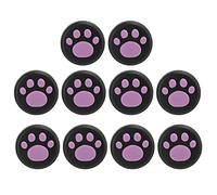 10 Pcs Silicone Pouce Grip Stick Rocker Cap Remplacement Mignon Chat Griffe Conception Poignées Poignées Analogique Bâton Couverture Joystick Cap pour Switch pour Switch Lite(Patte rose sur noir)