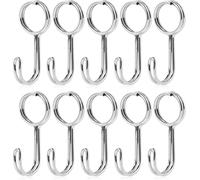 10 Pcs Spiral Hooks,Elastic Sandow,Bungee Cord Hooks With Hooks,Metal Cord Hook For Tents,Bicycles,Luggage Attachment