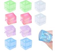 10 Pcs Squishy Cube Ice Cube Squishy Petite Chose Soulageante pour La Famille Ou La Fête Cadeau d'amis (Couleur aléatoire）