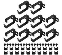 10 PCS Support de Câbles 4,4 x 6 x 5 cm, Crochets à Anneaux en D pour Gestion Verticale des Câbles 1U, Gestionnaire de Câbles pour Baies de Serveurs 19", Organisateurs de Câbles pour Racks de Réseaux