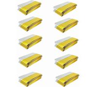 10 Pcs Survival Blanket,210 Cm X 160 Cm Extra Large Mylar Silver Gold Blanket Survival Kit Thermal First Aid For Bivvy Camping,Survivalism