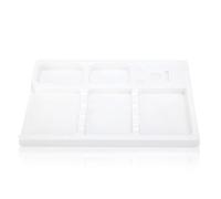 10 Pcs Tatouage Sourcil Plateau, Professionnel Blanc Lavable Tatouage Outil Plateau Cartouche Couleur Plateau Tatouage Pigment Organisateur Plateau Support Kit Pour Le Tatouage