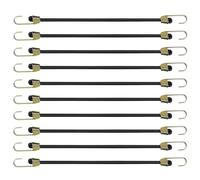 10 pcs Tendeurs Elastique avec Crochets, 24 cm Petite Corde Ajustable avec Attache Mini Sandow Bache en Caoutchouc Cordon de Bagage Robuste Sangle de Tension Universel pour Camping Tente Fixation