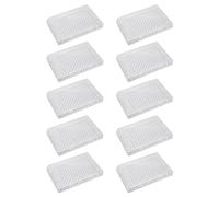 10 pcs Tissue Culture Plate 96 Well, Clear Polystyrene Cell Growth Culture Plate with Plastic Lid, Tissue Culture Treated for Laboratory Biological Research and Scientific Experime (Fond plat)