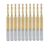 10 pcs Titane Nitrure Enduit Carbure PCB CNC Forets Routeur 1.6mm