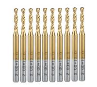 10 pcs Titane Nitrure Enduit Carbure PCB CNC Forets Routeur 2.0mm