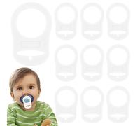 10 Pcs Transparent Attache Tétine Mam, Silicone Bouton Anneau, Silicone Adaptateur Attache de Sucette pour Sucette