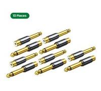 10 pcs UGREEN Adaptateur Audio 6, 35mm mâle vers RCA femelle vers Jack TS Mono, cuivre pur plaqués or G