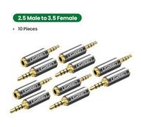 10 pcs UGREEN Adaptateur Audio jack 2,5 mm male vers jack 3,5 mm femelle G