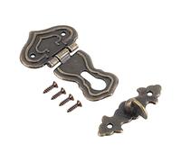 10 Pcs Vintage Hasp Box Hasp Lock Latch Décoratif Rétro Bronze Gravé Designs Hasp Treasures Boîtes Hasp Lock avec Vis pour Boîtes En Bois Boîte À Bijoux Et Boîte À Cartes Quincaillerie De Cabinet