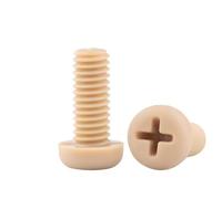 10-Pcs Vis à métaux à tête Phillips M5 en PEEK, Φ5 mm Boulons cylindriques cruciforme,de Fixation pour Meubles (M5x25mm)