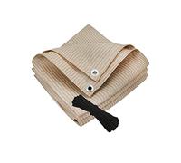 10 PCS Voile D'ombrage Protection Contre Le Vent HDPE Résistant À La Déchirure, Toile Ombrage Rectangulaire Résistant Et Respirant Couleur Crème (Size : 3x4m/9.8x13Ft)