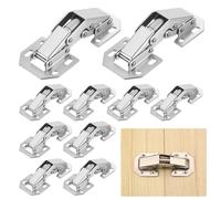 10 PcsCharnières de Porte, Charnière Pliables à 90 Degrés, Charnières pour portes de placards invisibles et silencieuses, Charnières de Porte de Placard Armoires pour Table Meubles