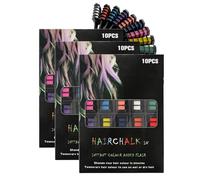 10 Peignes à Craie pour Cheveux Festifs et Amusants, Peigne à Craie pour Cheveux Lavable, Coloration Temporaire, Maquillage pour Cheveux pour Journée Folle, Fête d'Anniversaire (3pcs)