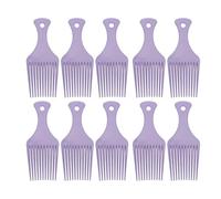 10 peignes à dents larges pour cheveux bouclés, peigne en paille de blé pour soulever les cheveux avec manche ergonomique, outil de coiffure multifonctionnel pour démêler, donner d