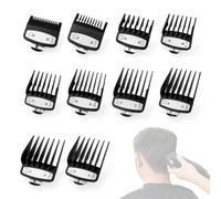 10 Peignes Guidage Tondeuse à Cheveux Sabot | 10 tamaños de 1.5mm a 25mm, agarre cómodo, fácil de limpiar, corte uniforme, uso doméstico y profesional