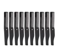 10 peignes pliants noirs à dents fines en plastique durable, de taille poche, idéaux pour le voyage et le soin de la barbe et de la moustache des hommes ; peigne à cheveux compact