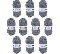 10 pelotes - 100% acrylique - Gris - 838 - 50g - 140m - DMC - Knitty 4 - Tricot Gris