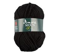 10 pelotes de fil 50% laine 50% acrylique Amore 75 (noir)