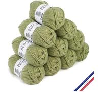 10 pelotes de laine - Algue blanc - 100% acrylique - Bergère de France - Barisienne 7